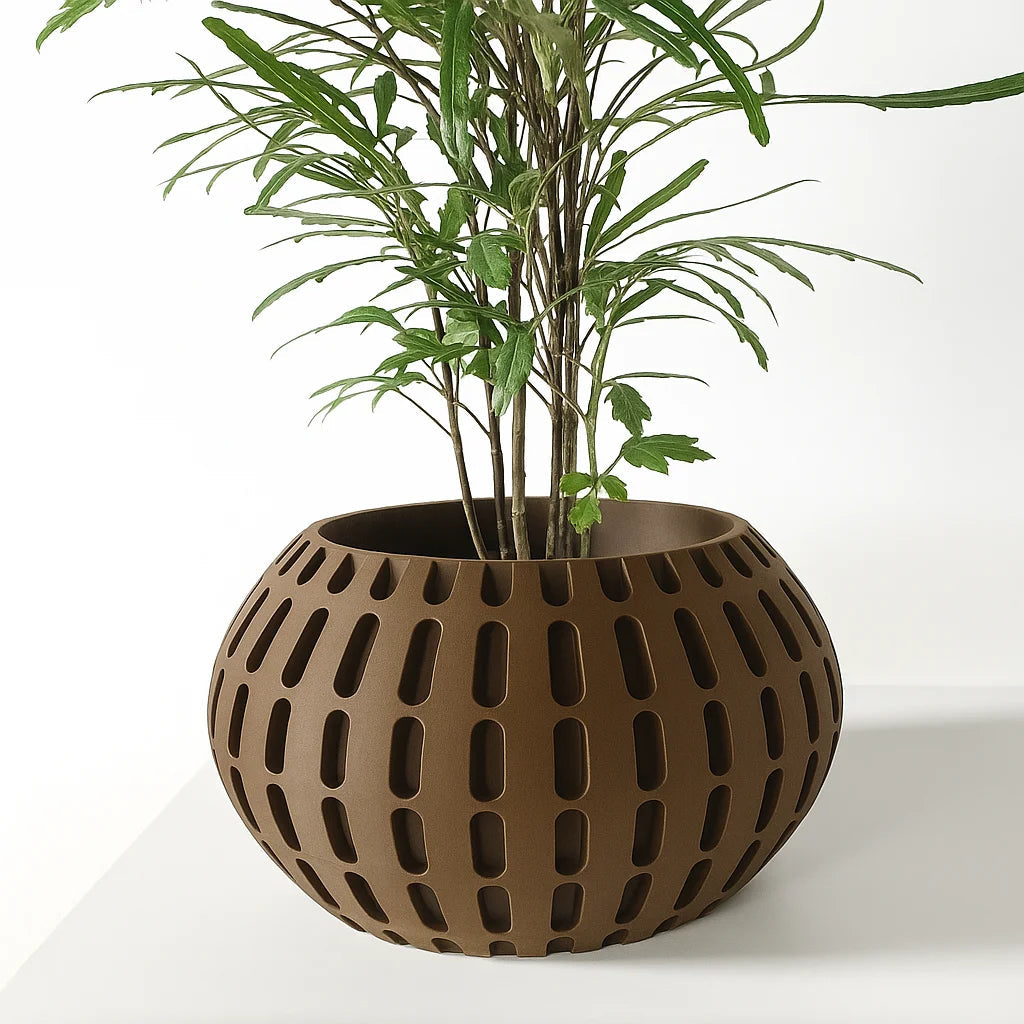 3D Printed Flower Pot Square Line Texture Rhombus Accent Strong Design Sense Home Decor Eco-Friendly Elk-Valley 3D
