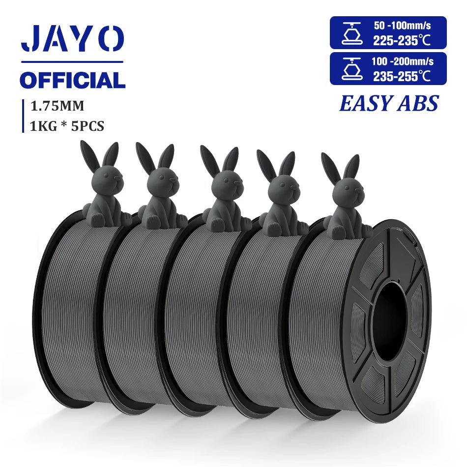 JAYO ASA / ABS / Easy ABS Filament 1.75mm 1KG 3D Filament Low Printing Temperature ABS 3D Printer Filament Excellent Resistance Elk-Valley 3D