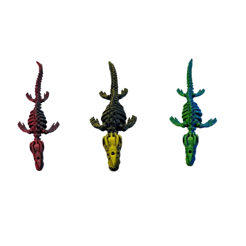 3D printed 3-piece plesiosaur toy figurine, with movable joints, perfect for birthdays, Christmas, Halloween, etc Elk-Valley 3D