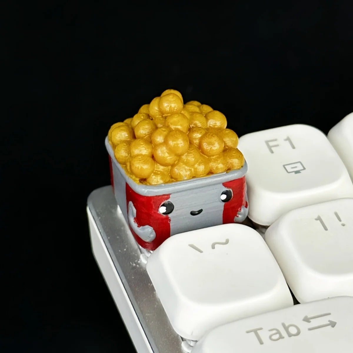 3d Printed Burger Fries Personalized Keycaps  Resin Material Coloring Delicious Food Fun Keycaps Mechanical Keyboard Cap