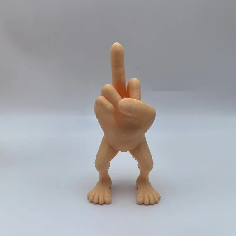 3d Printed Desktop Decorations Middle Finger with Legs Statue Car Home Office Desk Statue Decoration Ornament Funny Gag Gifts Elk-Valley 3D