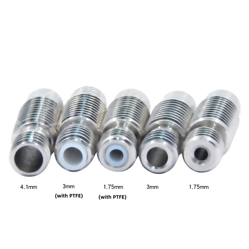 3D Printer E3D V6 Heat Break Hotend Throat For 1.75/3.0/4.1mm All-Metal / with PTFE, Stainless Steel Remote Feeding Tube Pipes Elk-Valley 3D