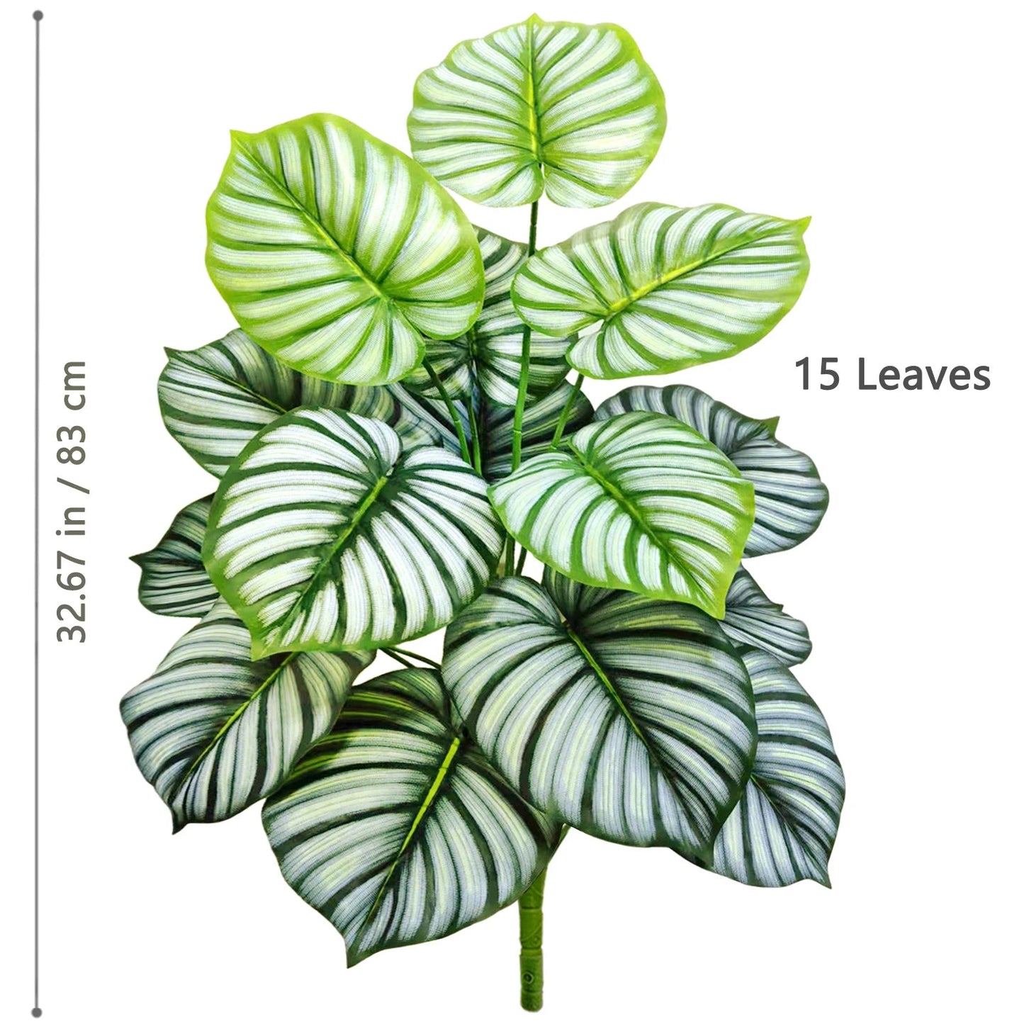52-104cm(40.94in)  Artificial Monstera Plant Fake Palm Tree Plastic Turtle Leaf Green Plant for Home Garden Room Office Decor Elk-Valley 3D