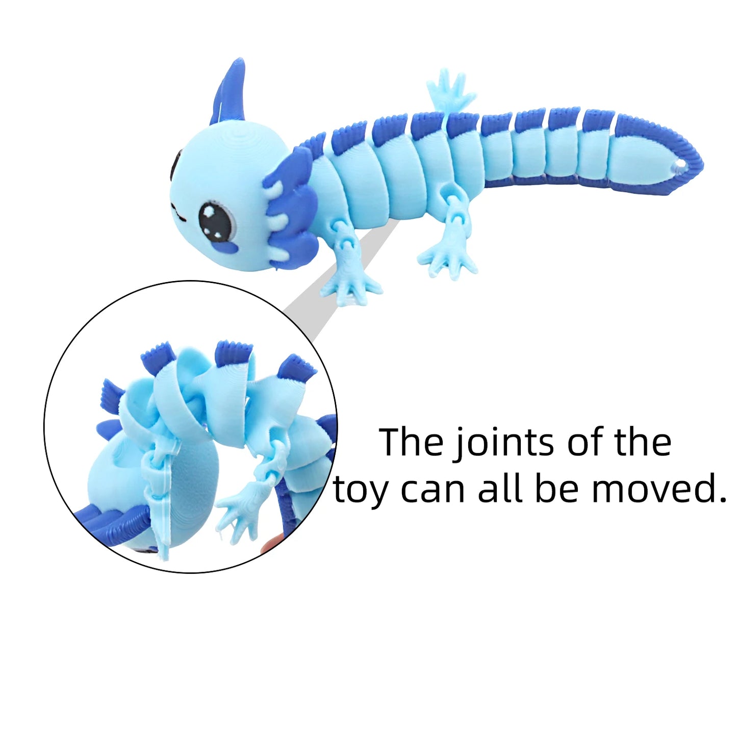 3D printed cute salamander with movable joints, party gifts, artistic handicrafts, and figurines