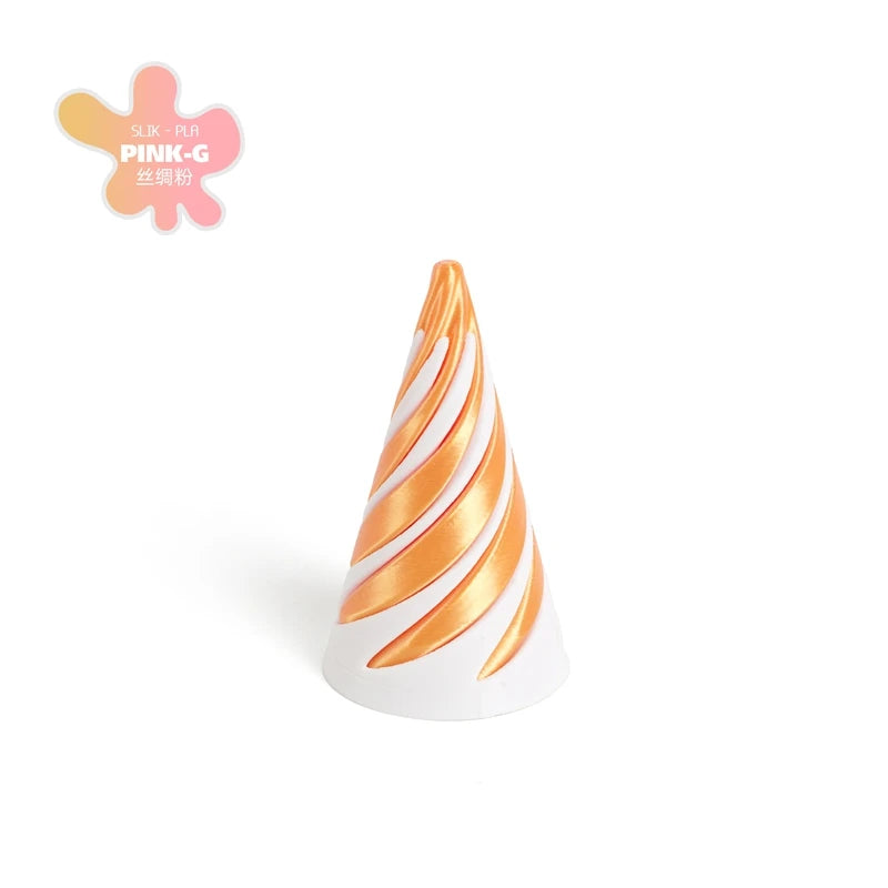 3D Printed Spiral Cone Pyramid Passthrough Sculpture Pass Through Pyramid Toy Mini Vortex Thread illusion Cone Spiral Ornaments Elk-Valley 3D