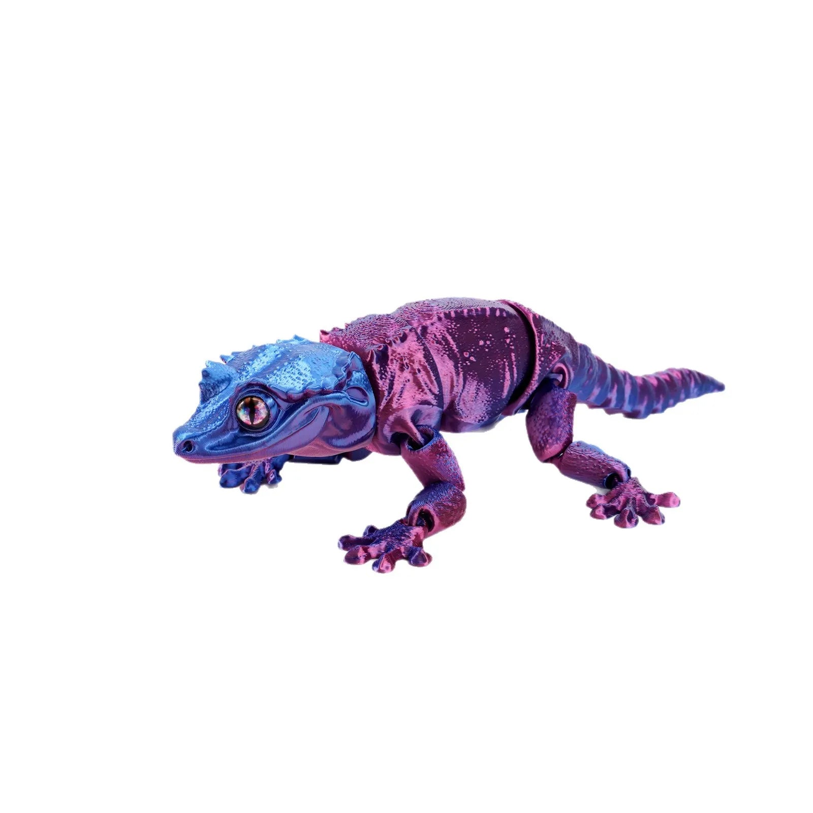 3D Printing Creative Phoenix headed Lizard Animal Ornament Cute Cute Pet Lizard Movable Integrated Joint Animal Miniatures Elk-Valley 3D