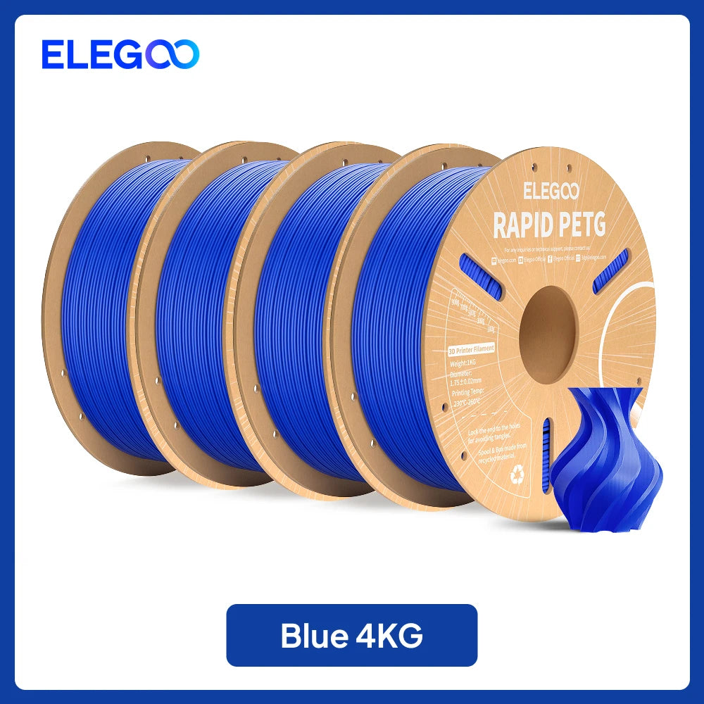 ELEGOO Rapid PETG Filament 1.75mm 1KG,High Speed 30-600mm/s 3D Printer Filament 1kg Fits for Most FDM 3D Printers Elk-Valley 3D