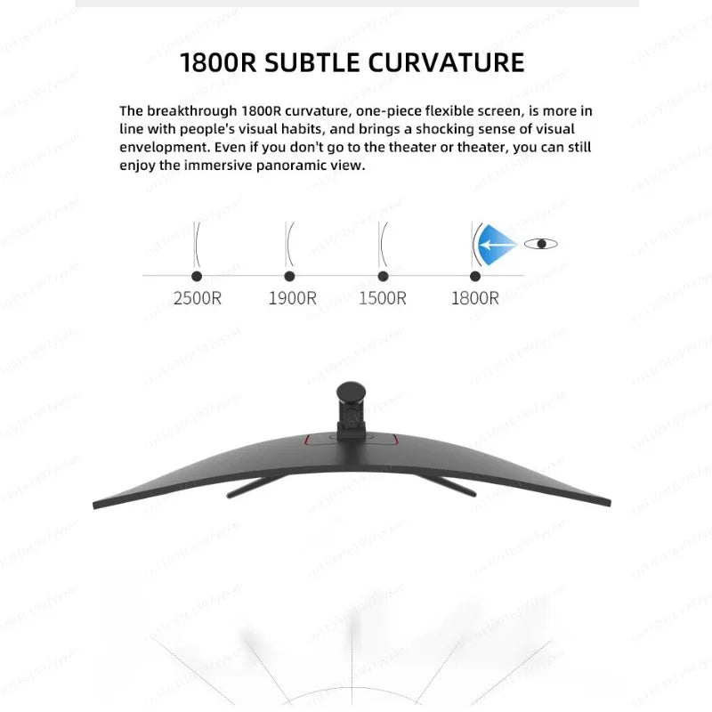34" Curved Ultrawide Gaming Monitor UWQHD 165Hz 1500R 1ms HDR FreeSync Height/Tilt Adjustable PC Screen Elk-Valley 3D