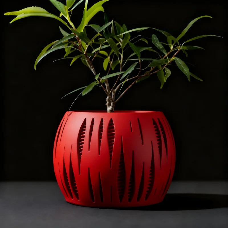 3D Printed Plant Pot Biodegradable Flower Planter for Home  Pots for Plants DecorRound flowerpot Eco-Friendly Sustainable Gift Elk-Valley 3D