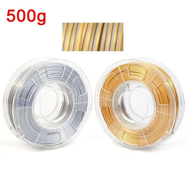 Dual Color Filament Silk PLA 1.75mm 1kg 500g 250g 3D Printer Plastic Material Two Colors Filament PLA Black Red Green Bundle New Elk-Valley 3D