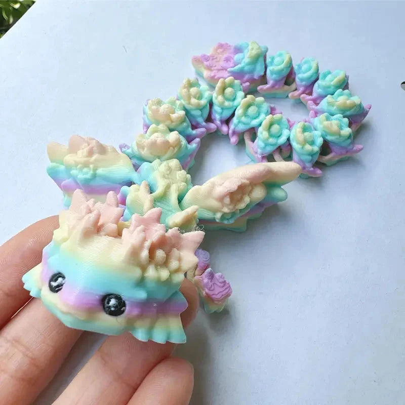3D Print Toy Salamander Dragon Desktop Ornament 3D Print Animals Home Office Crafts Print Characters Christmas Halloween Gifts Elk-Valley 3D
