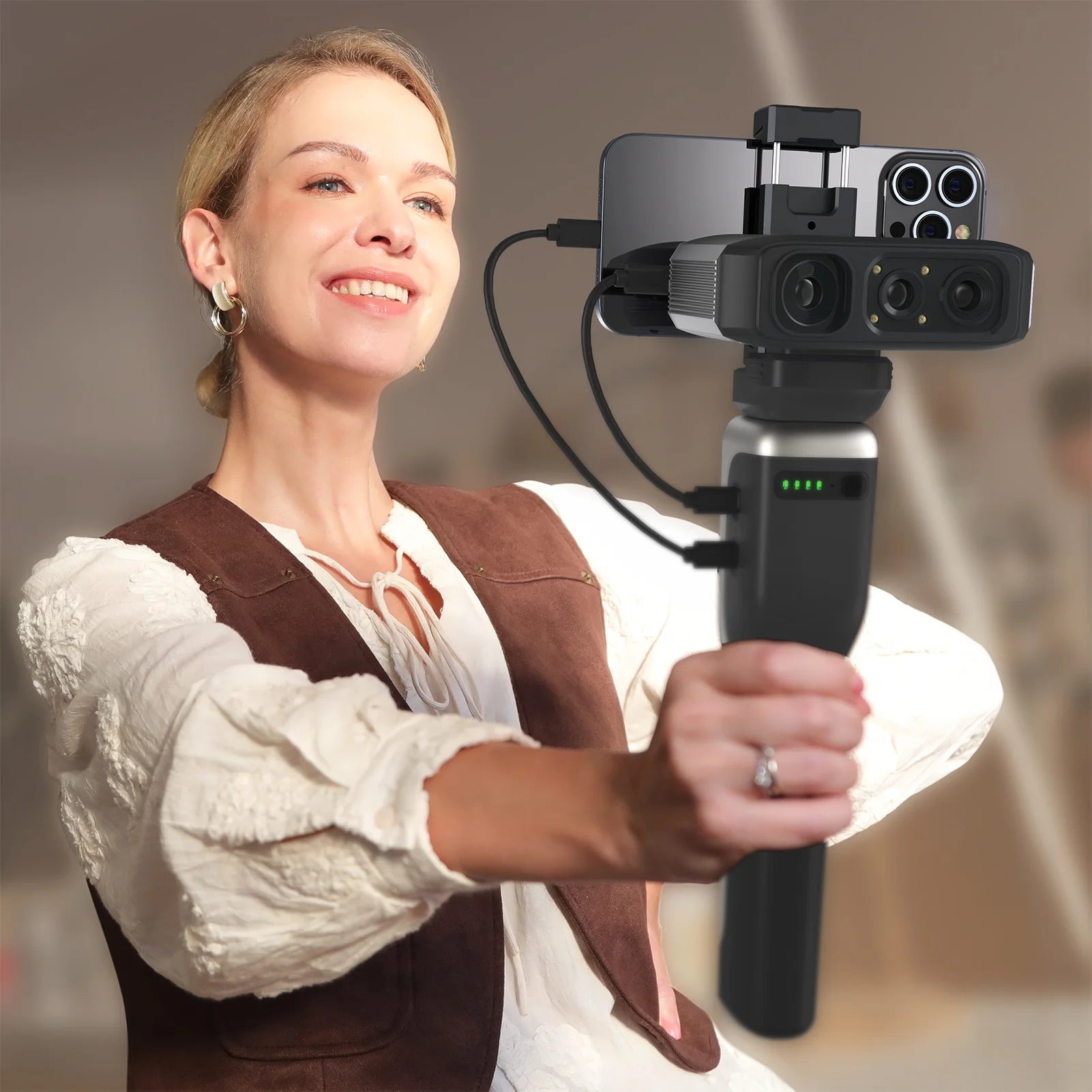 3D Scanner for 3D Printing, Handheld 3D Model Scanner with 0.03mm High Detailed Precision, 24-bit Color Camera, Elk-Valley 3D