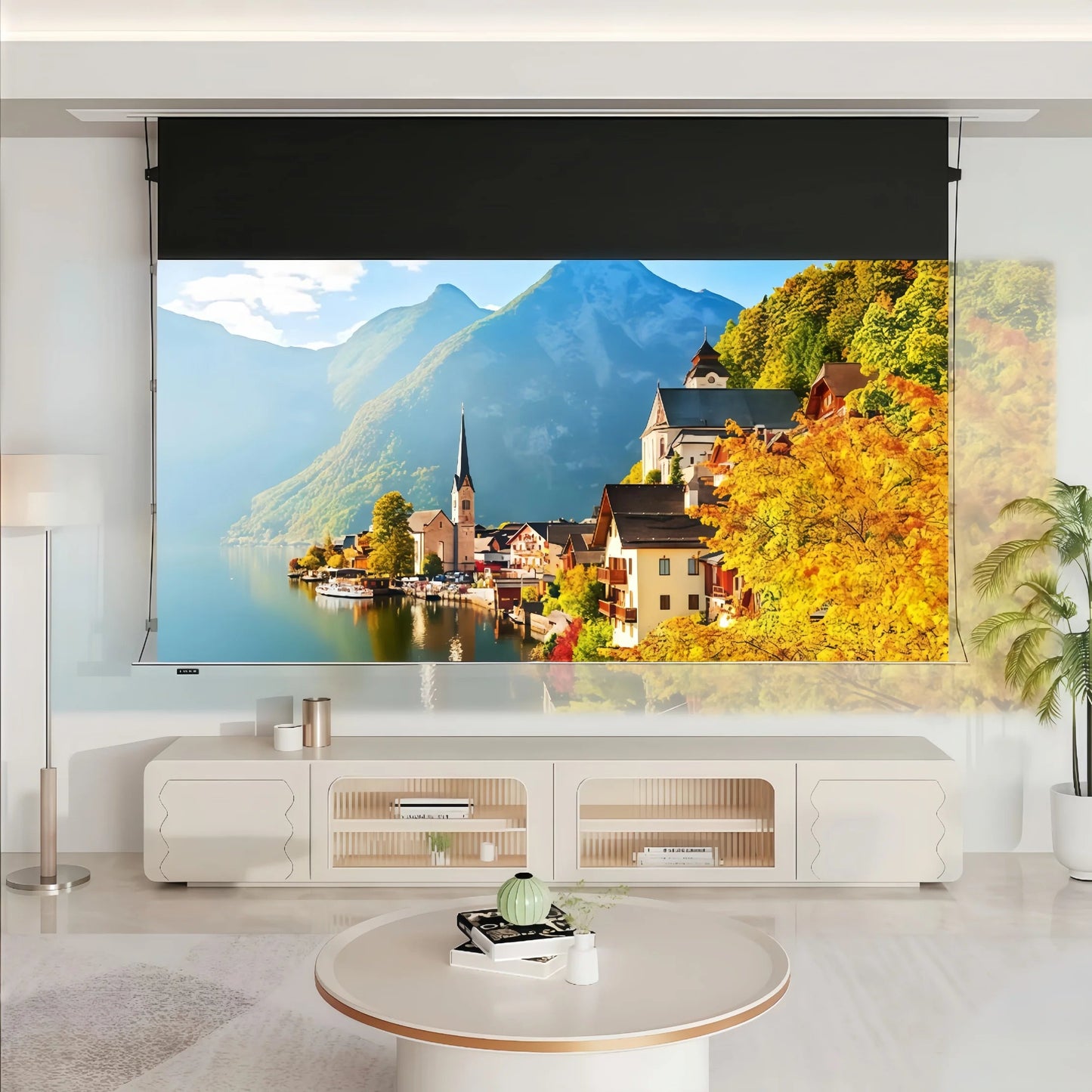 MIVISION Hidden In Ceiling Recessed Projector Screen 16:9 8K Fresnel Long Throw ALR Elk-Valley 3D