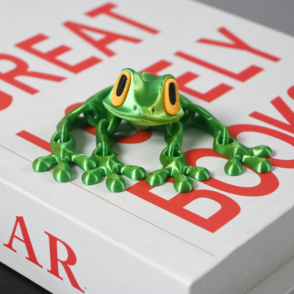 3D Printing Magnetic Frog Fridge Magnet Cute Novel Creativity Home Ornament Stress Relief toys gift Animal Refrigerator Magnet Elk-Valley 3D