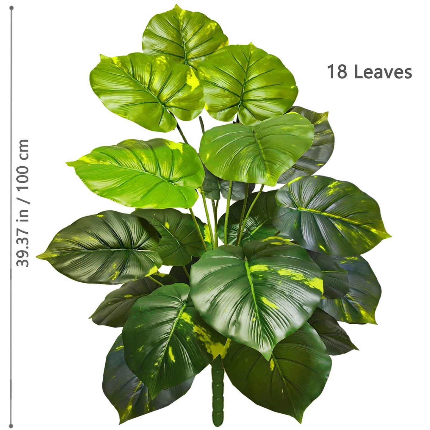 52-104cm(40.94in)  Artificial Monstera Plant Fake Palm Tree Plastic Turtle Leaf Green Plant for Home Garden Room Office Decor Elk-Valley 3D