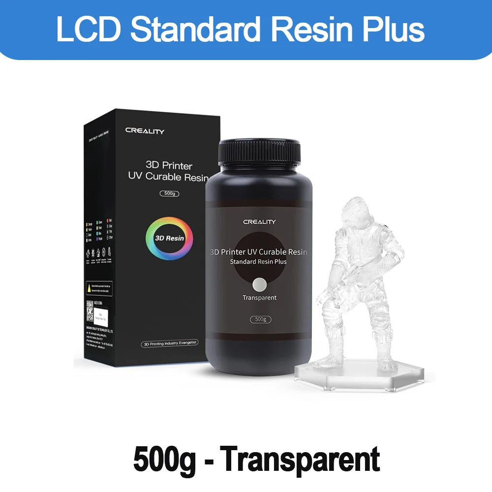 Creality Original 3D Printer Resin LCD Standard Photopolymer Resin for LCD 3D Printing 405nm UV-Curing Resin 1000g-500g /bottle Elk-Valley 3D