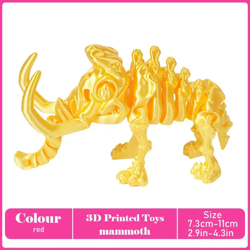 3D Printed Tyrannosaurus Rex Realistic Dinosaur Model Jointed Full Movable Birthday Gift Realistic Animals Decorative Desktop Elk-Valley 3D