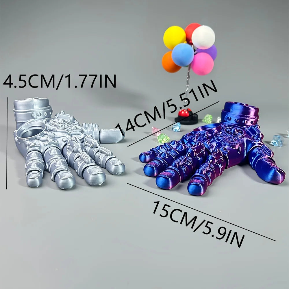 3D Printed Mechanical Hand Ornament, Themed Decorative Piece with a Tech Aesthetic - Perfect Gift for Halloween