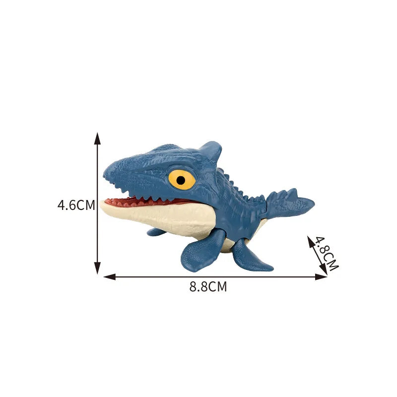 Children Jurassic Biting Finger Dinosaur Animals Model Toys Movable Joints Tricky Chameleon Hippo Kids Birthday Christmas Gifts Elk-Valley 3D