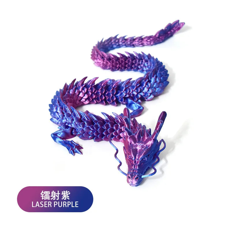 30/60cm 3D Printed Chinese Dragon Figurine Toys Full Body Joints That Can Move Dragon Model Ornaments Toys for Kids Xmas Gift Elk-Valley 3D