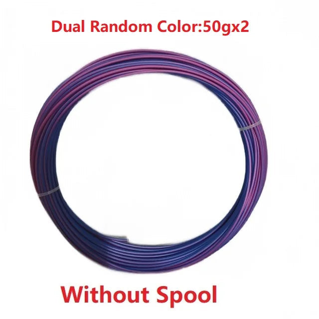 Dual Color Filament Silk PLA 1.75mm 1kg 500g 250g 3D Printer Plastic Material Two Colors Filament PLA Black Red Green Bundle New Elk-Valley 3D