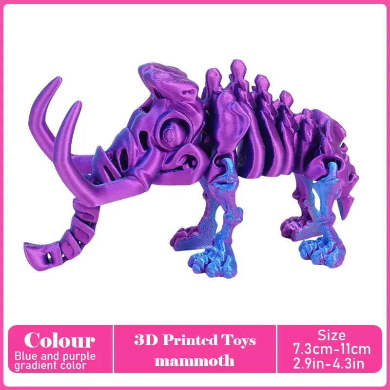 3D Printed Tyrannosaurus Rex Realistic Dinosaur Model Jointed Full Movable Birthday Gift Realistic Animals Decorative Desktop Elk-Valley 3D