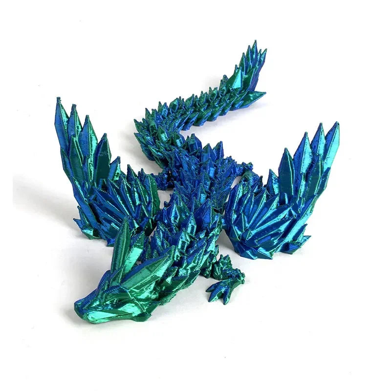 3D Printed Dragon Dinosaur Model Joints Can Move Freely Desktop Craft Ornament Gifts for Kids For Landscaping Decoration Elk-Valley 3D
