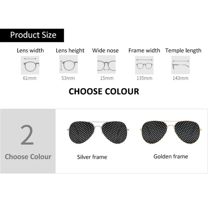 1-5PCS Anti-myopia Astigmatism Glasses With Holes Vision Correction Fatigue Pin Hole Glasses For Men Women Eyesight Improvement Elk-Valley 3D