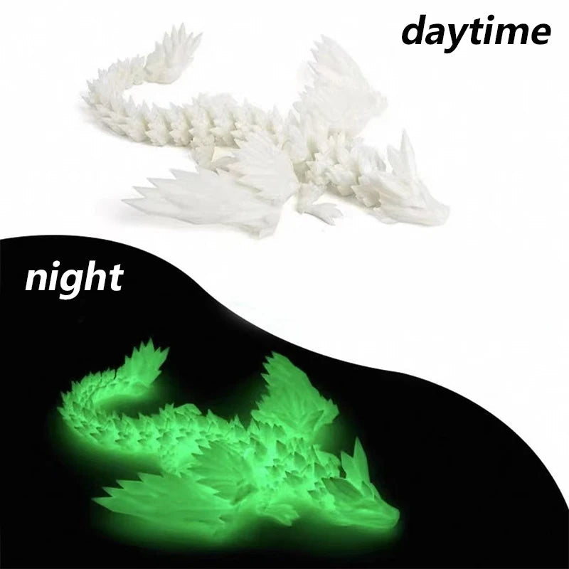 15cm 3D Printed Magic Dragon Movable Joint Rotatable Articulated Office Desktop Ornament Crafts Boy Birthday Gifts Home Decor Elk-Valley 3D