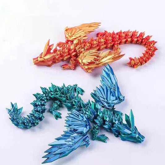 15cm 3D Printed Magic Dragon Movable Joint Rotatable Articulated Office Desktop Ornament Crafts Boy Birthday Gifts Home Decor Elk-Valley 3D