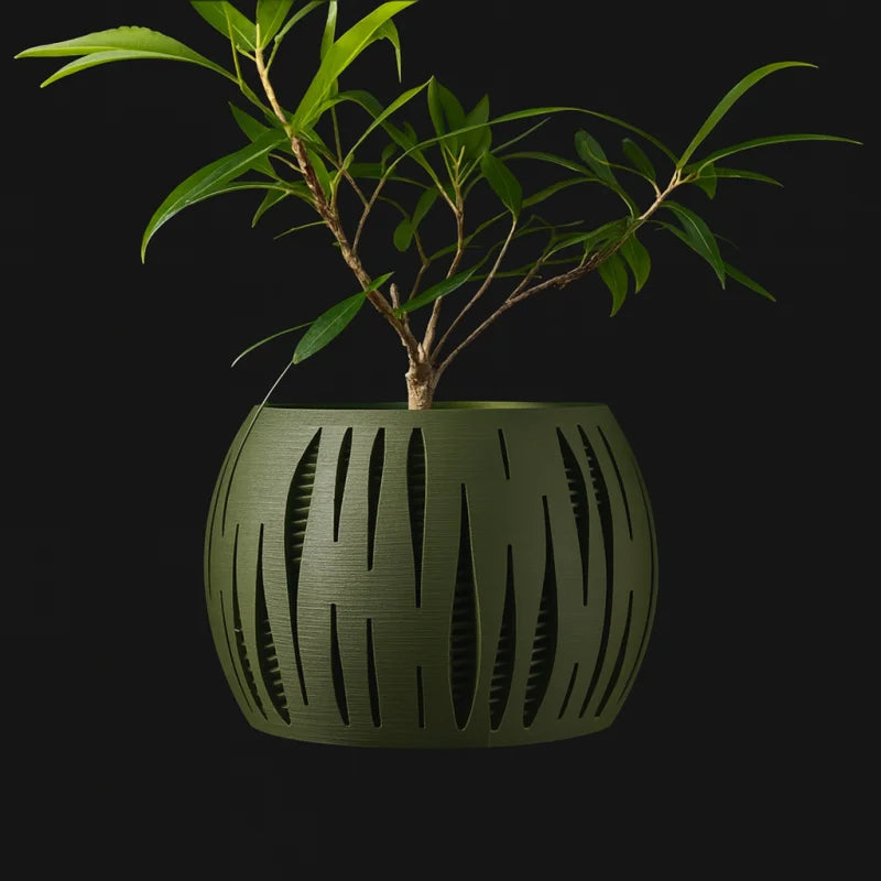 3D Printed Plant Pot Biodegradable Flower Planter for Home  Pots for Plants DecorRound flowerpot Eco-Friendly Sustainable Gift Elk-Valley 3D