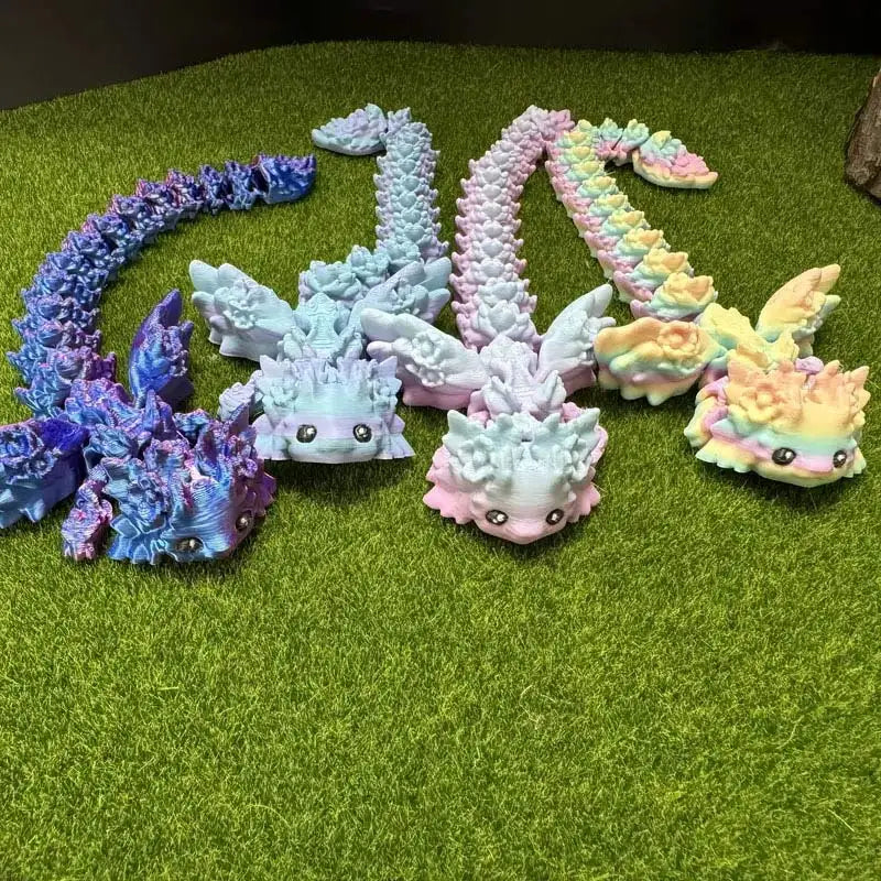 3D Print Toy Salamander Dragon Desktop Ornament 3D Print Animals Home Office Crafts Print Characters Christmas Halloween Gifts Elk-Valley 3D