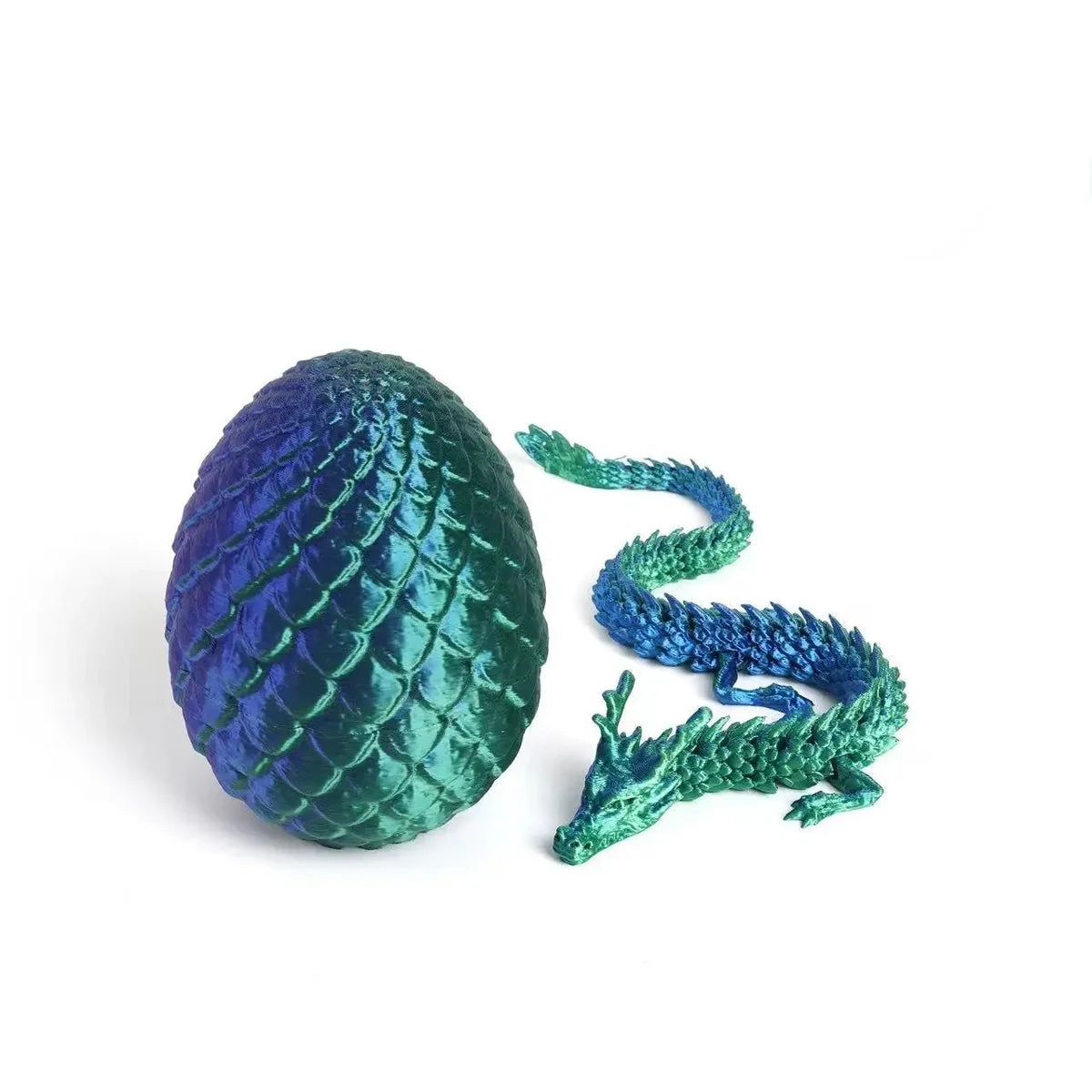 3D Printed Dragon Egg Toy Set (6 Eggs + 6 Dragons), Durable Plastic Material, Cute Home Decor Ornaments for Christmas and Easter Elk-Valley 3D