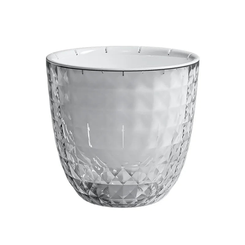 Self Watering Flowerpot Automatic Water Absorbing Flowerpot Transparent Double Layer Plastic Succulent Plant Pot Decorative Pot Elk-Valley 3D