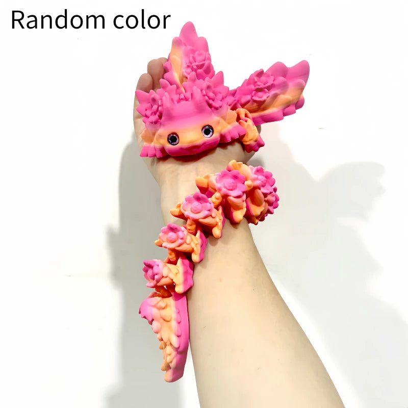 3D Print Toy Salamander Dragon Desktop Ornament 3D Print Animals Home Office Crafts Print Characters Christmas Halloween Gifts Elk-Valley 3D