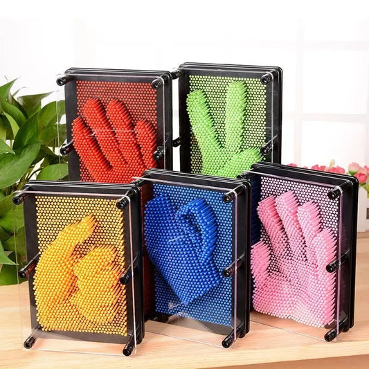 3D Hand Mold Pin Art Toy Creative Gift for Kids Birthday Novelty 3D Handprint Sculpture
