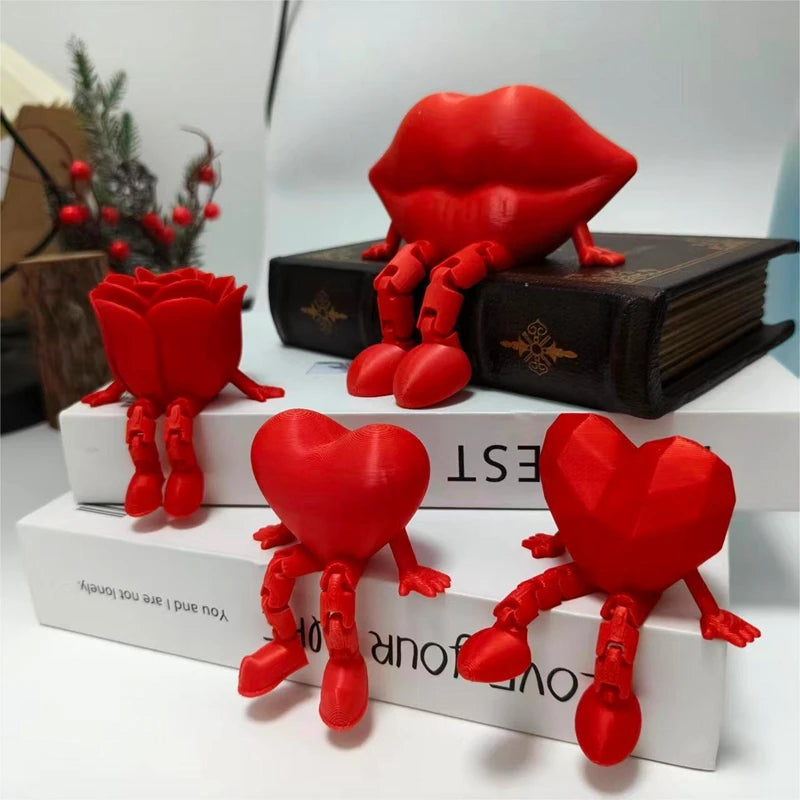 3D Printed Heart Ornament Wedding Party Decoration Valentine's Day Desk Accessiories Wedding New Year 3D Printed Decorations Elk-Valley 3D
