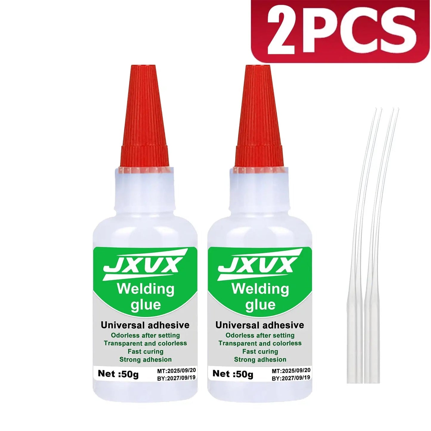 JXVX 50g Welding High Strength Oily Glue - Universal Superglue Mighty Instant Glue for Resin Ceramic Metal Glass Elk-Valley 3D