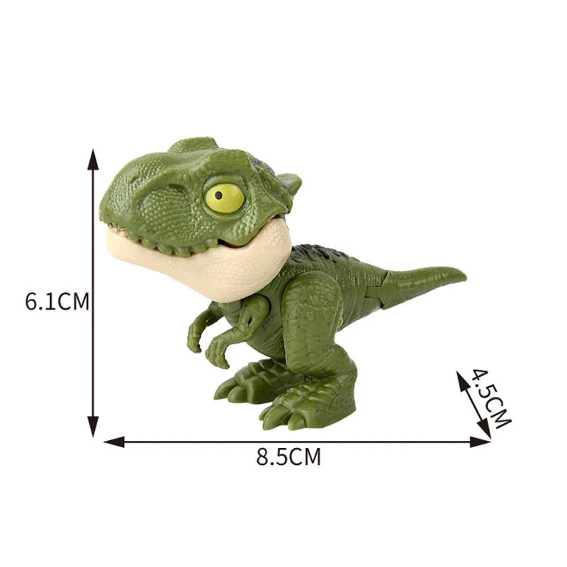 Children Jurassic Biting Finger Dinosaur Animals Model Toys Movable Joints Tricky Chameleon Hippo Kids Birthday Christmas Gifts Elk-Valley 3D