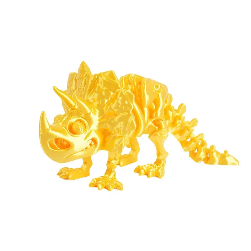 3D Printed Dragon Dinosaur Model Joints Can Move Freely Desktop Craft Ornament Gifts for Kids For Landscaping Decoration Elk-Valley 3D