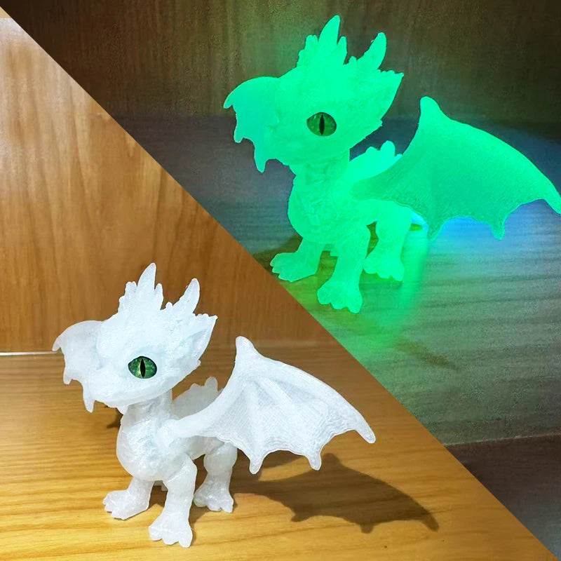 3d Printed Dragon,Fidget Dragons Toy Figurines, Animal Joint Activity Models Desktop Ornaments Simulation Model Figurines Gifts Elk-Valley 3D