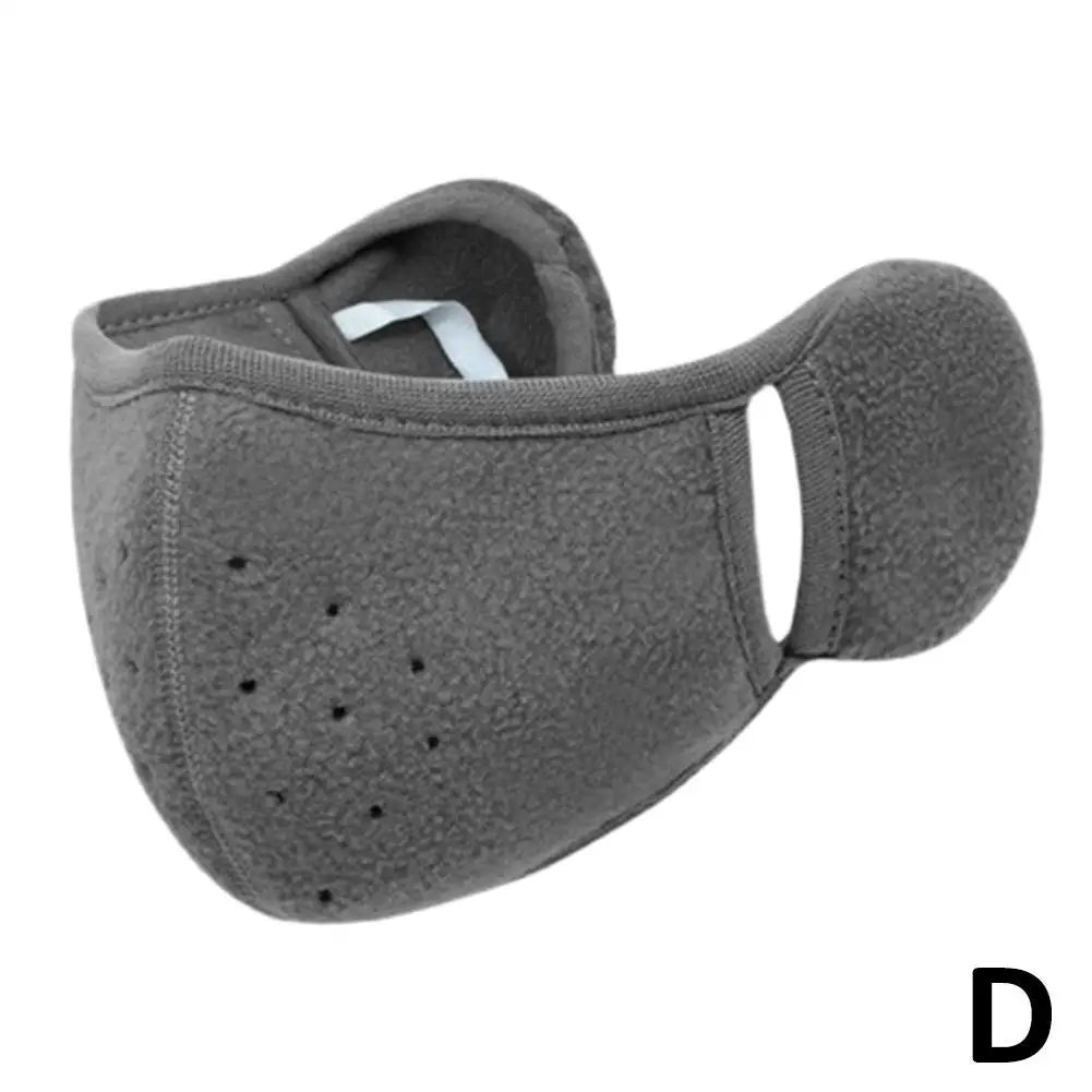 Winter Fleece Earmuffs with Windproof Mouth Cover Unisex Warm Ear Warmer Breathable Face Mask for Outdoor Activities Elk-Valley 3D