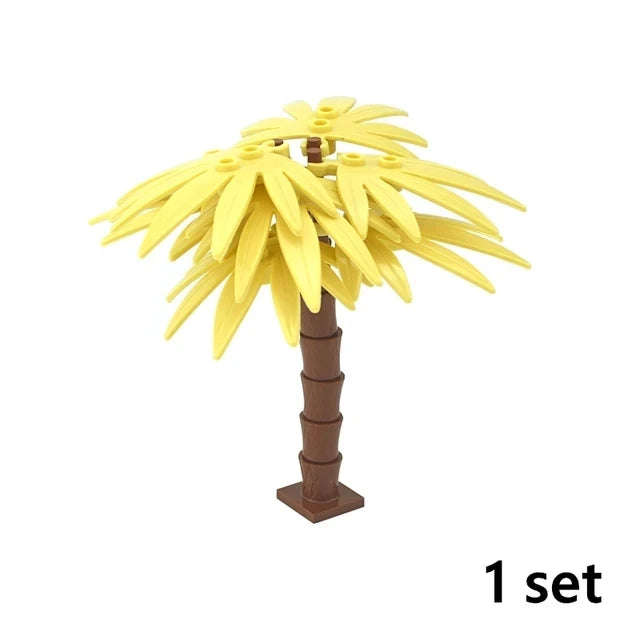 DIY Plant Tree City Bricks Assemble MOC Pine Christmas Tree Model Building Blocks Educational Sunflower Brick For Children Gifts Elk-Valley 3D