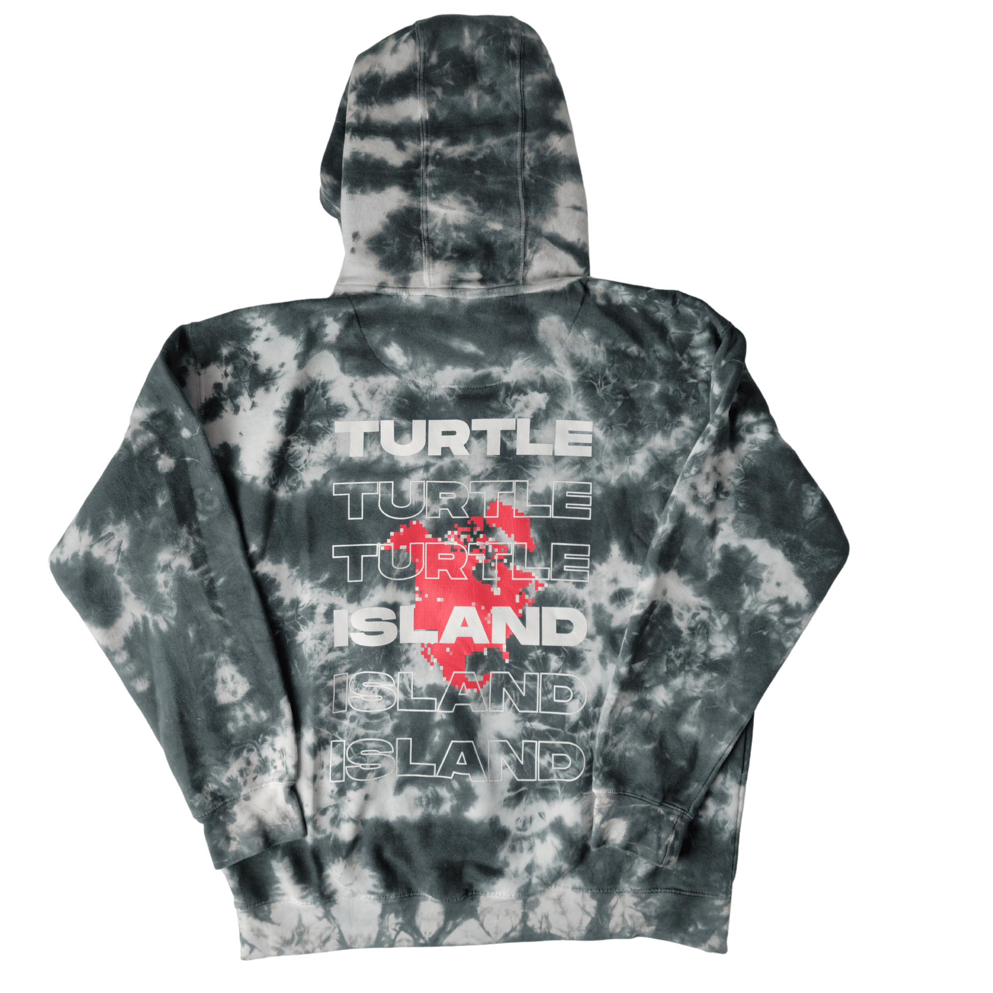 Turtle Island Tie Hoodie Red Rebel Armour