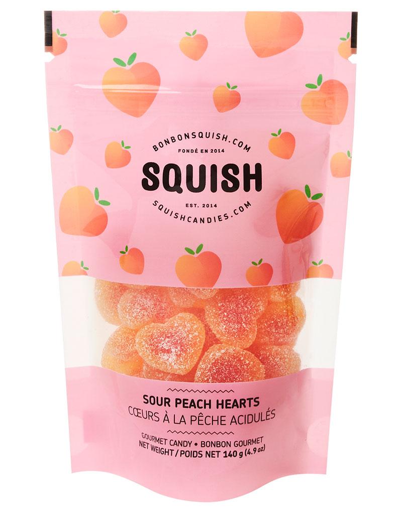 Sour Peach Hearts SQUISH Candies Canada