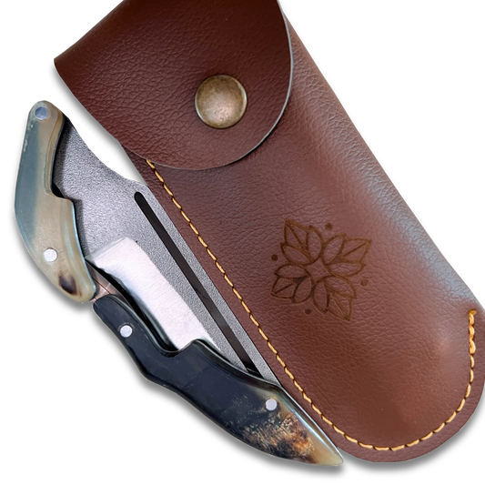 Ginza Steel - X Fold N690 Blade Folding Knife with Ram Horn handle Ginza Steel