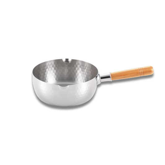 Yoshikawa Yukihira Saucepan 20 cm Stainless Steel  | 2.1 L with Wooden Handle Ginza Steel