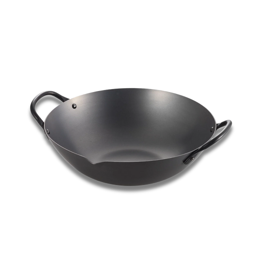 Yoshikawa Cook-Pal Ren Series 36 cm Guangdong Wok – Hand-Forged Nitrided Carbon Steel