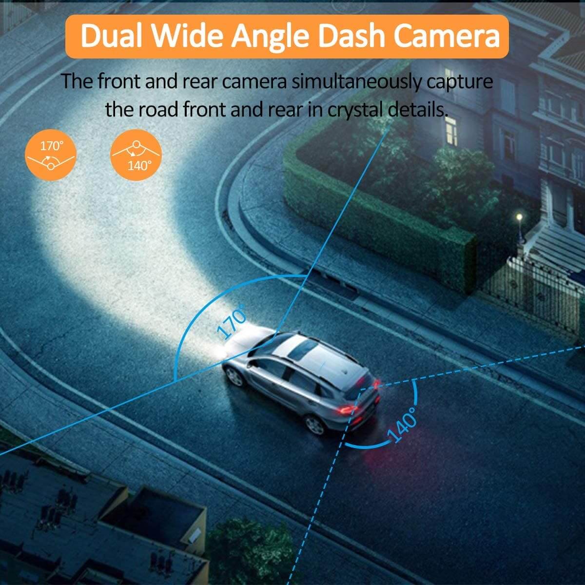 LDAS Dash Cam for Cars Front and Rear and SD Card Included LDAS ELECTRONICS