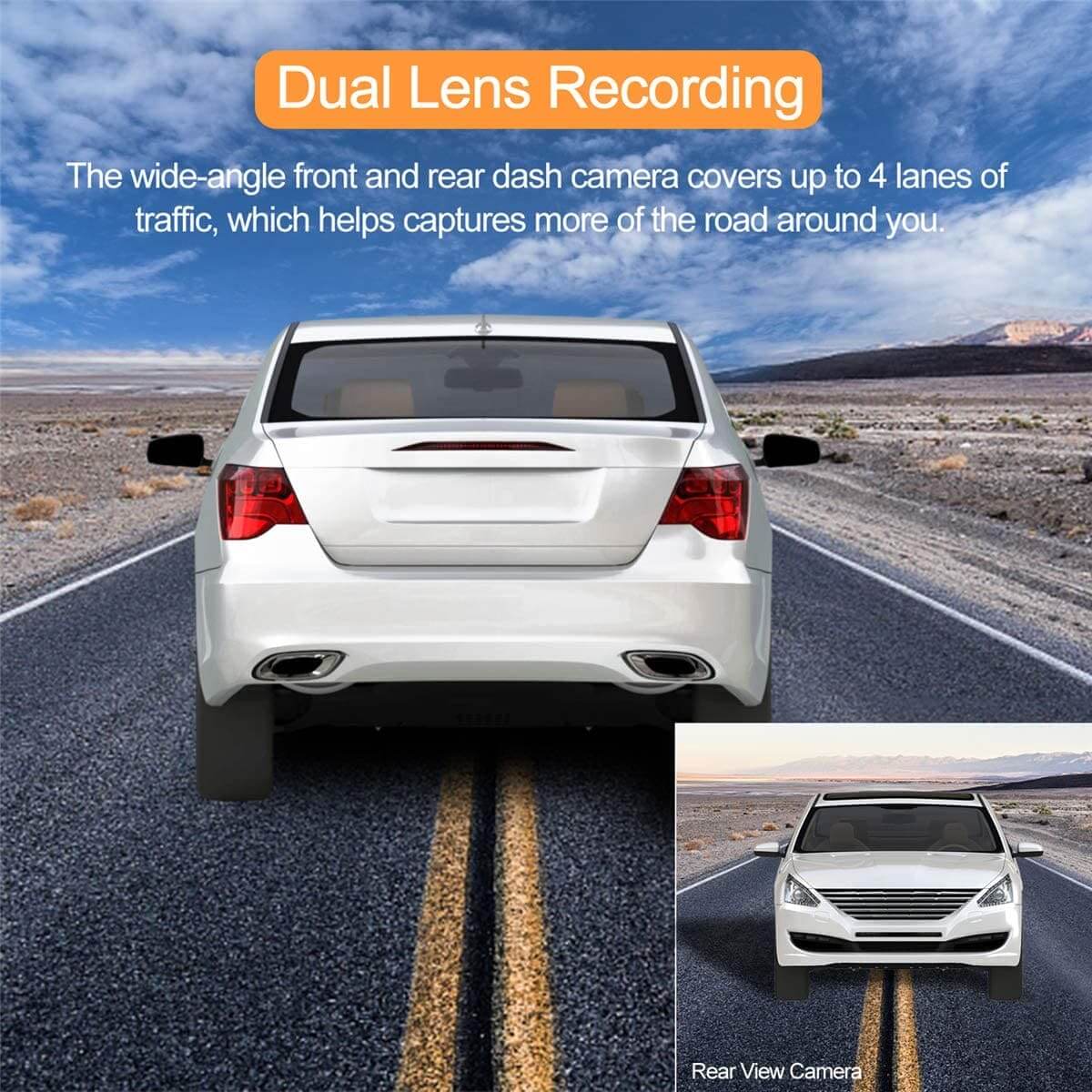 LDAS Dash Cam for Cars Front and Rear and SD Card Included LDAS ELECTRONICS